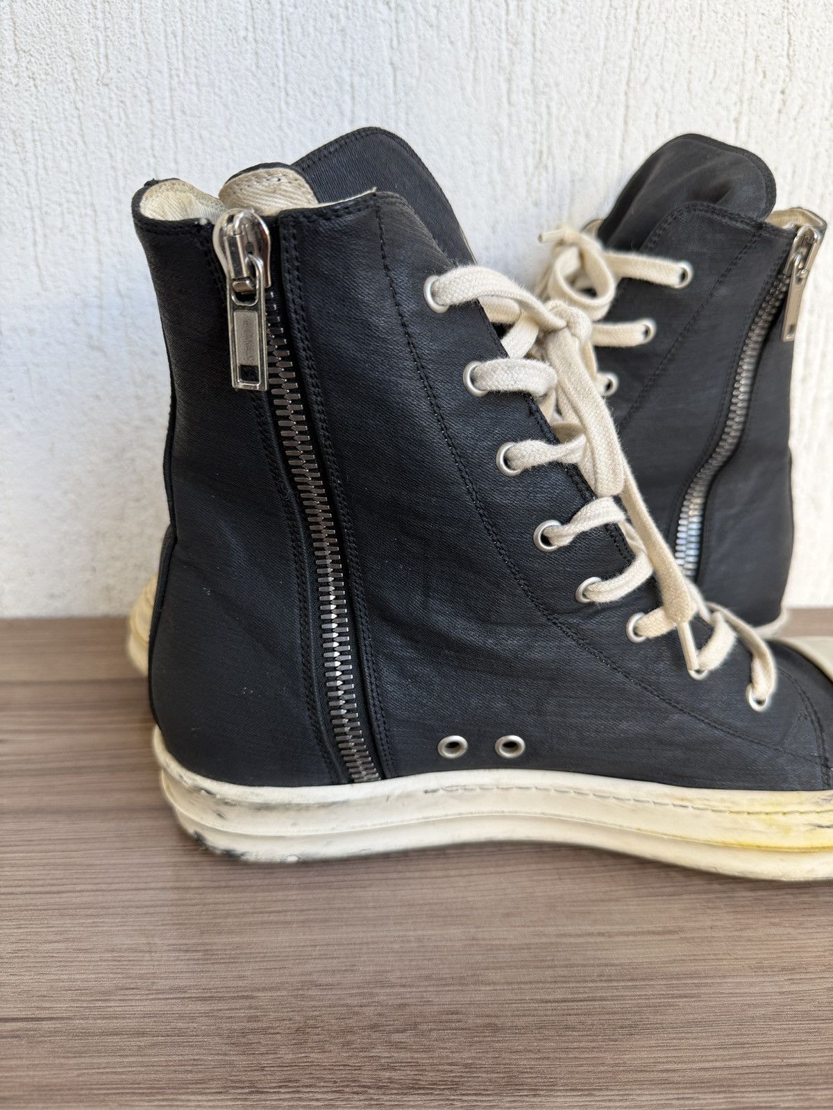 Rick Owens Drkshdw Waxed drkshdw ramones Size US 10 / EU 43 - 13 Thumbnail