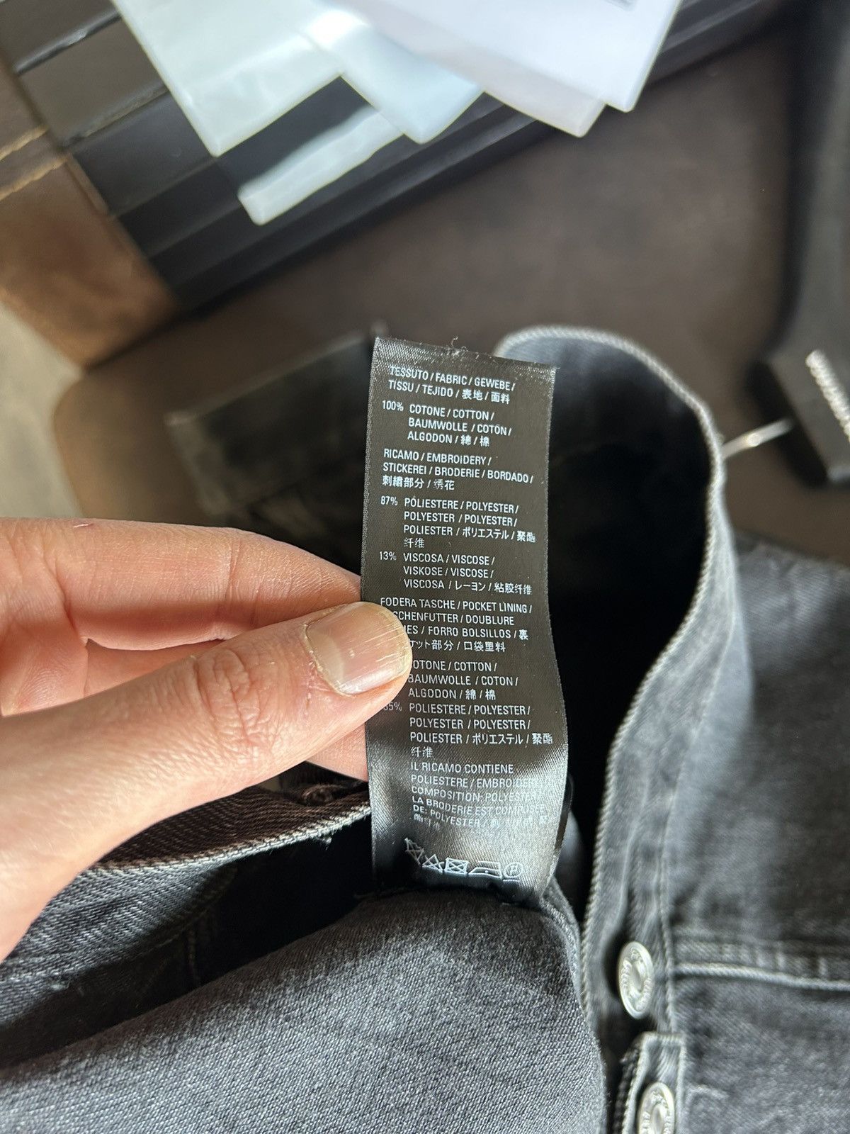 Balenciaga Oversized “Mastercard” Logo Denim Jacket – Size 46 Size US S / EU 44-46 / 1 - 16 Thumbnail