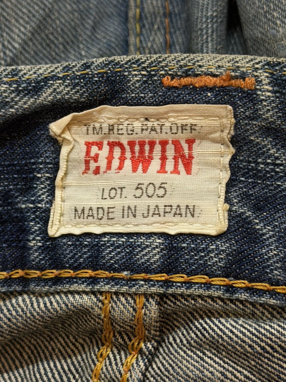 Edwin Vintage 90s Japan Edwin 505 Mud Wash Faded Wide Leg Baggy Size US 36 / EU 52 - 7 Thumbnail