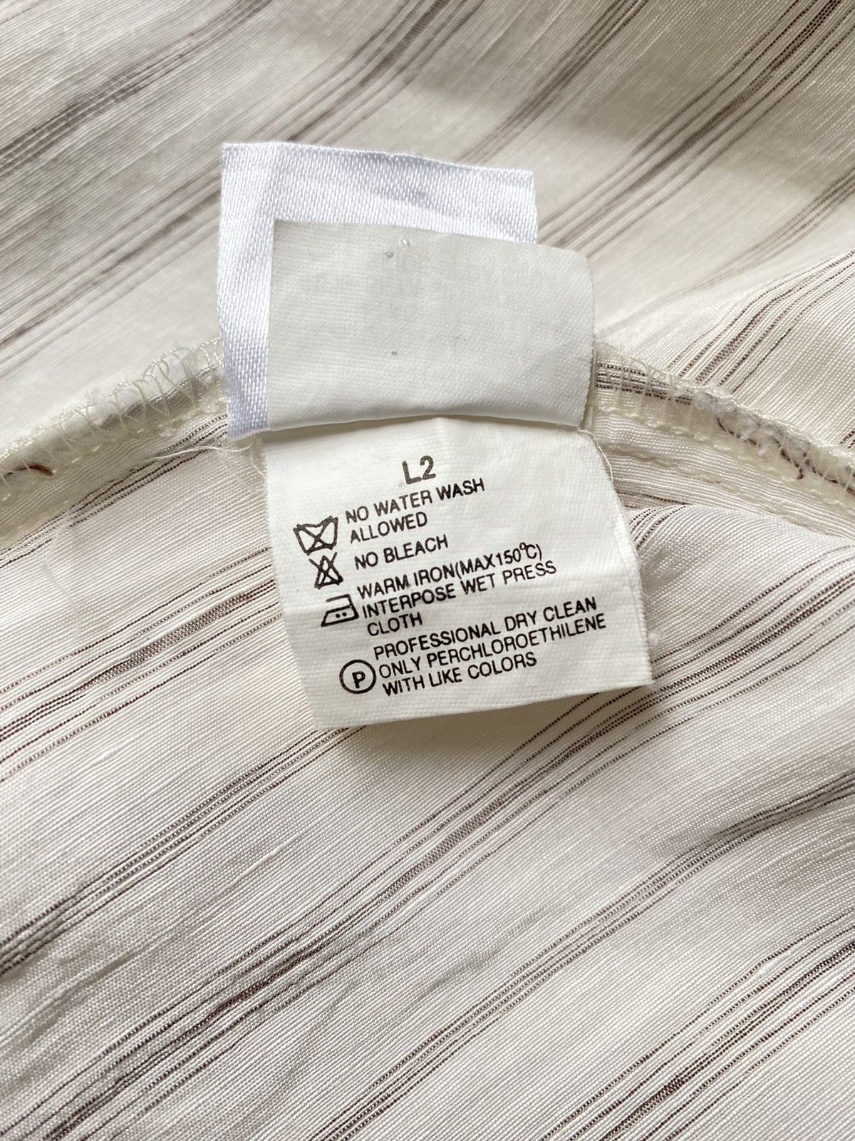 Max Mara MM by MaxMara White and Grey Striped Long-Sleeve Shirt Size ONE SIZE - 6 Thumbnail