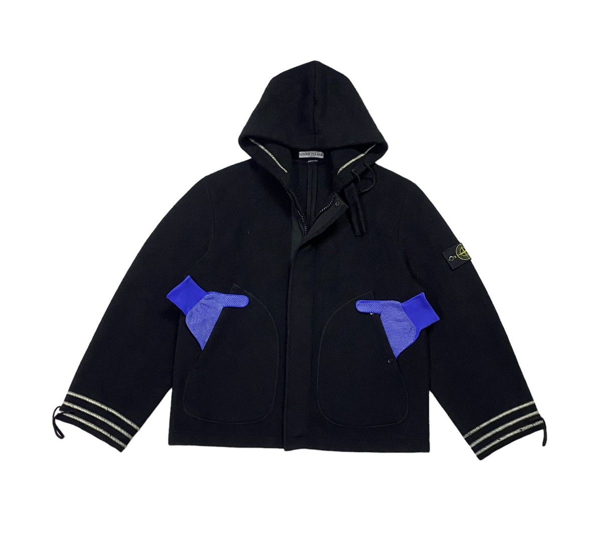 image of Vintage Stone Island A/w 2003 Wool Jacket in Black, Men's (Size Medium)