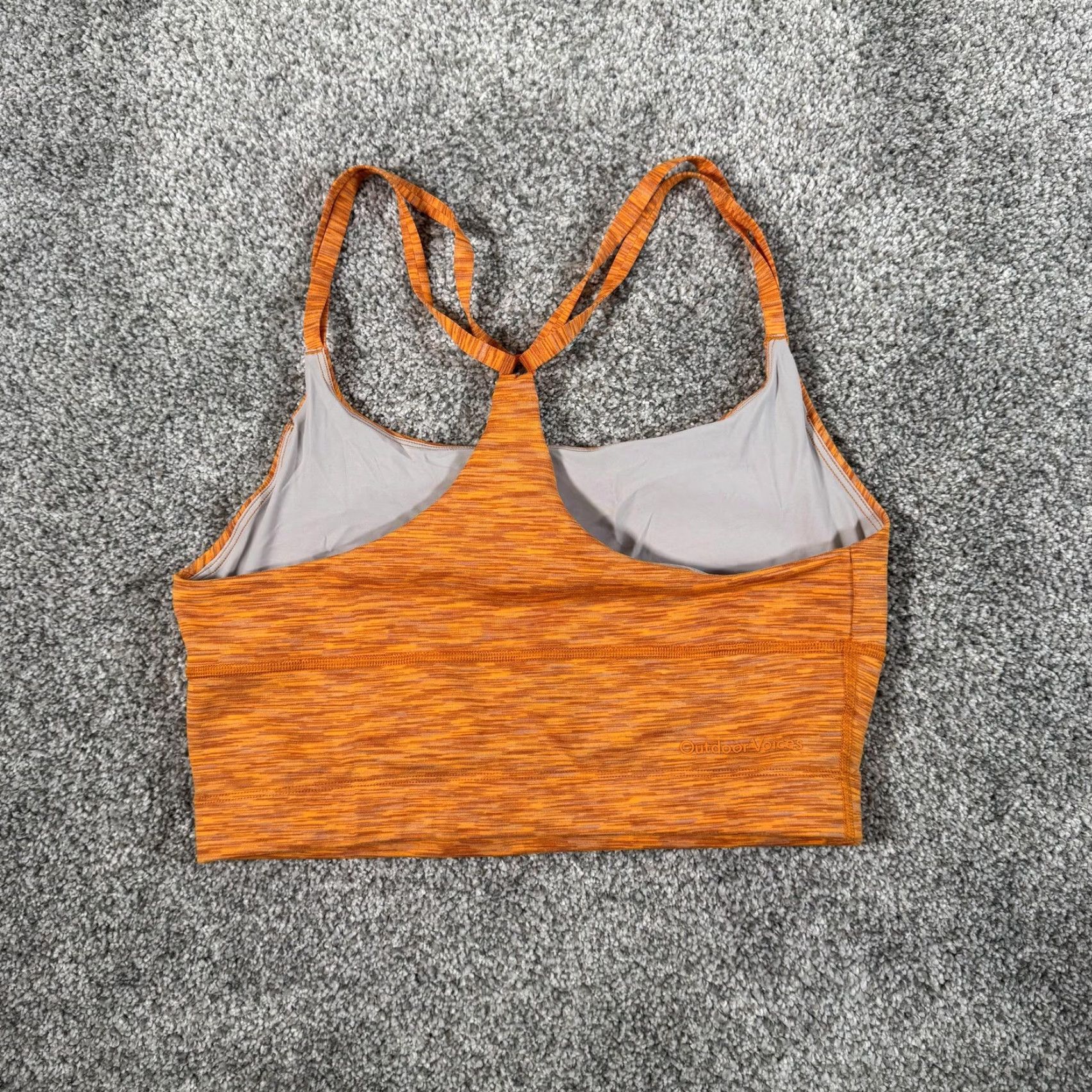 Outdoor Voices Outdoor Voices Sports Bra Womens M Orange Heathered Longline Racerback Yoga Activewear Bra Womens M Orange Heathered Longline Racerback Yoga Size ONE SIZE - 7 Thumbnail