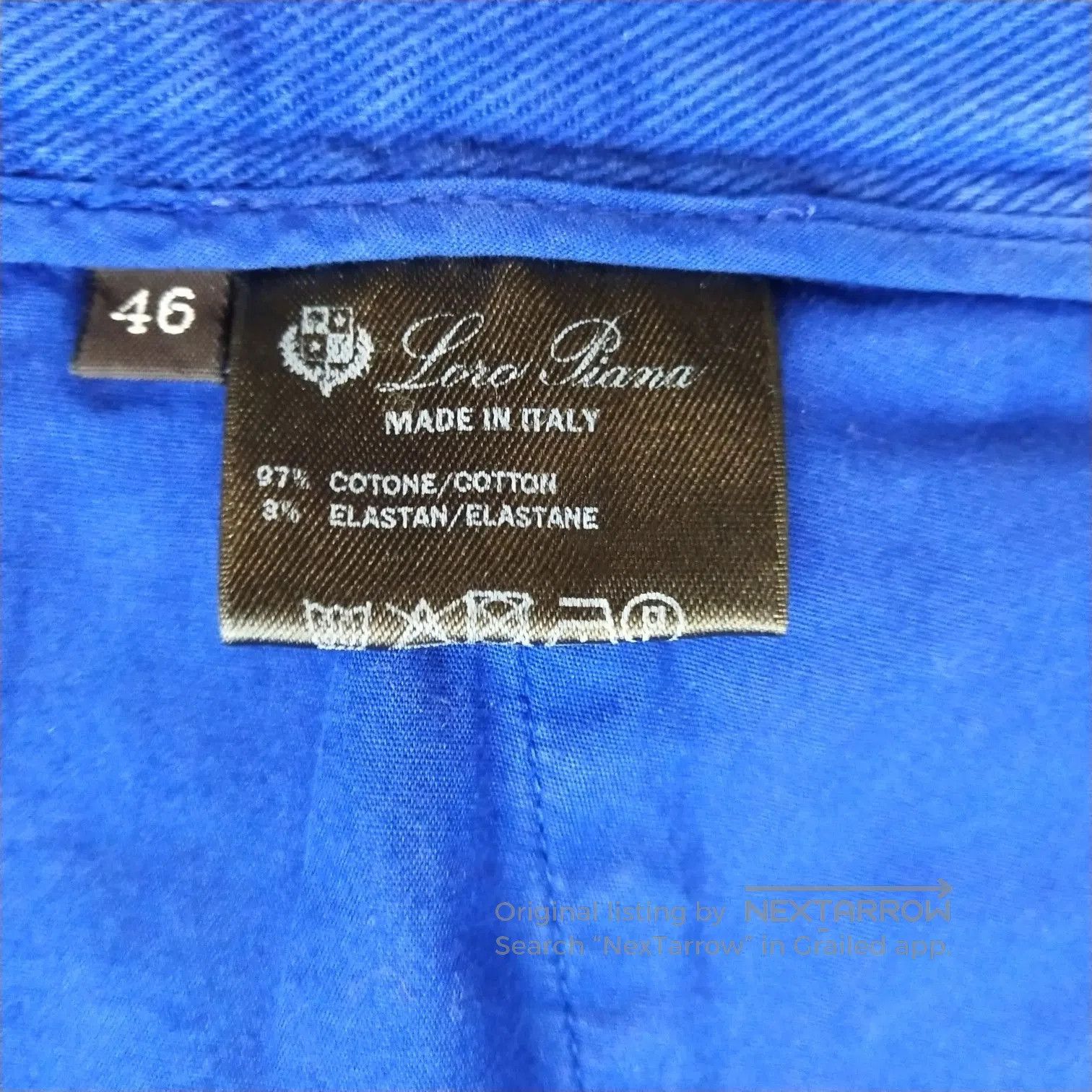 Loro Piana Loro Piana Blue Cotton-Linen Straight-Leg Pants M. Size US 36 / EU 52 - 8 Thumbnail