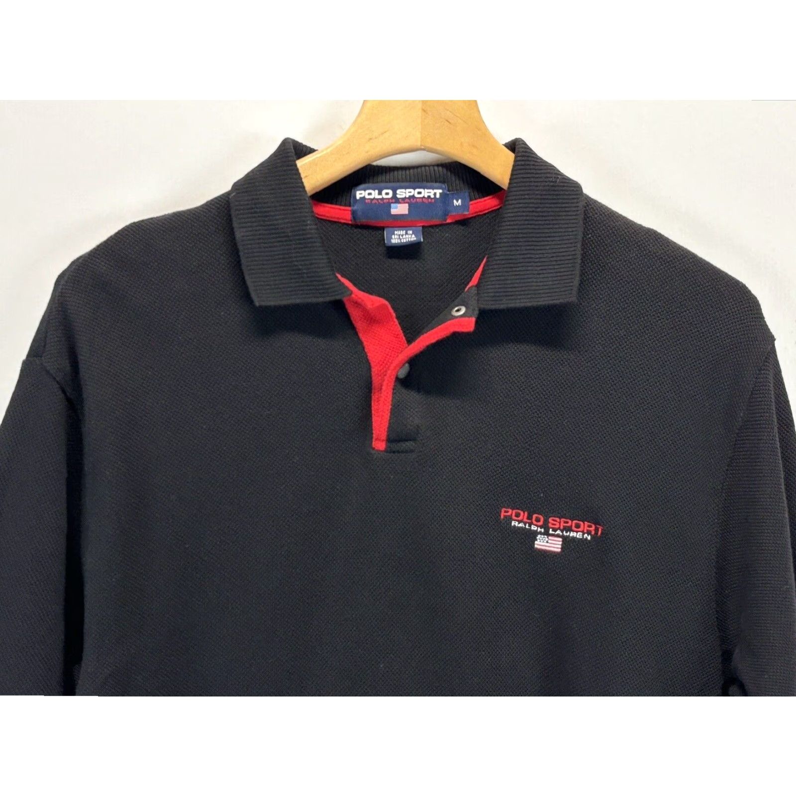 Ralph Lauren VINTAGE Polo Jeans Co Ralph Lauren Knit Polo Shirt Medium Black Short Sleeve 90s Mens Size US M / EU 48-50 / 2 - 3 Thumbnail
