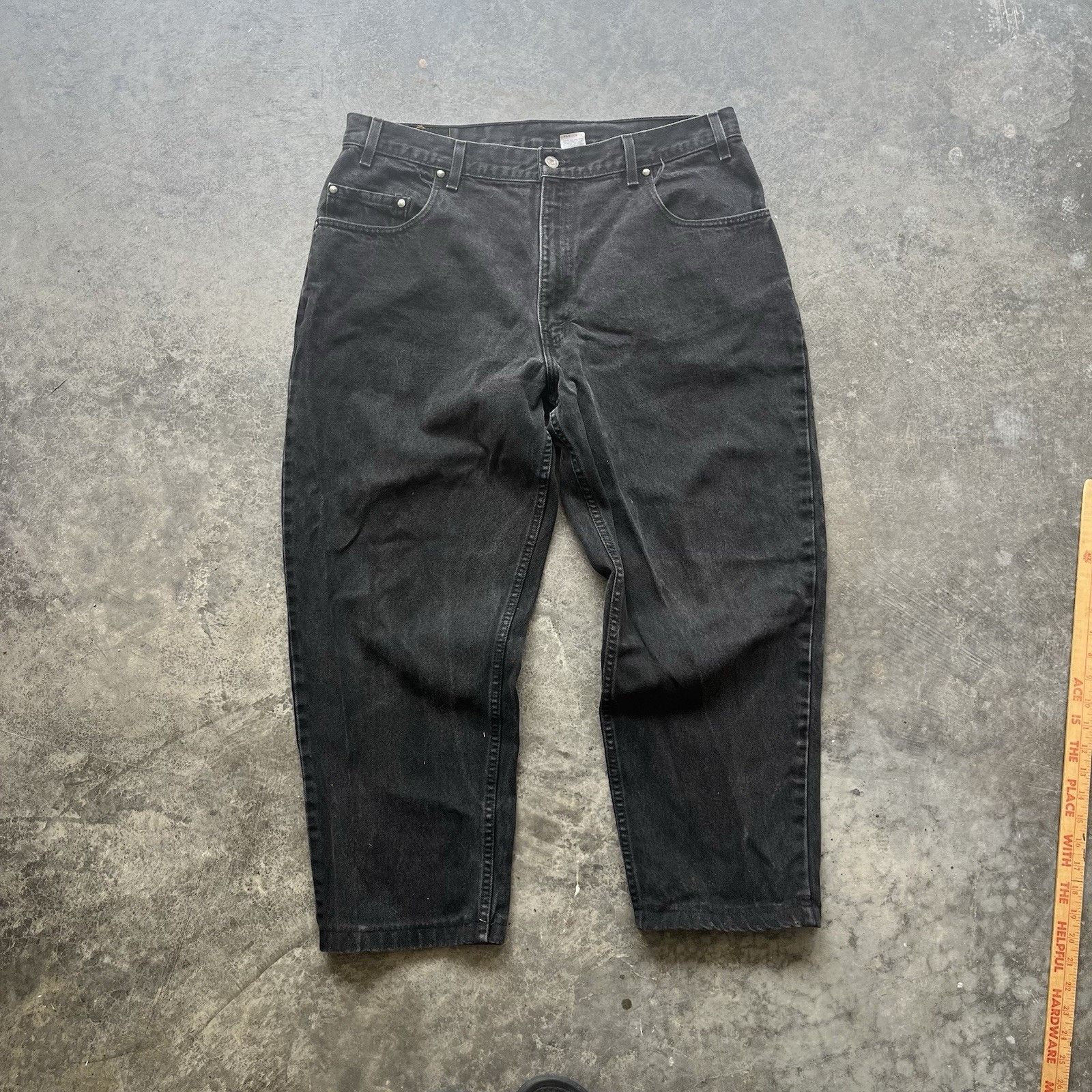 Levi's Vintage Black 90s Levi’s 545 Jeans Mens 36 X 30 Loose Fit We Size US 36 / EU 52 - 4 Thumbnail