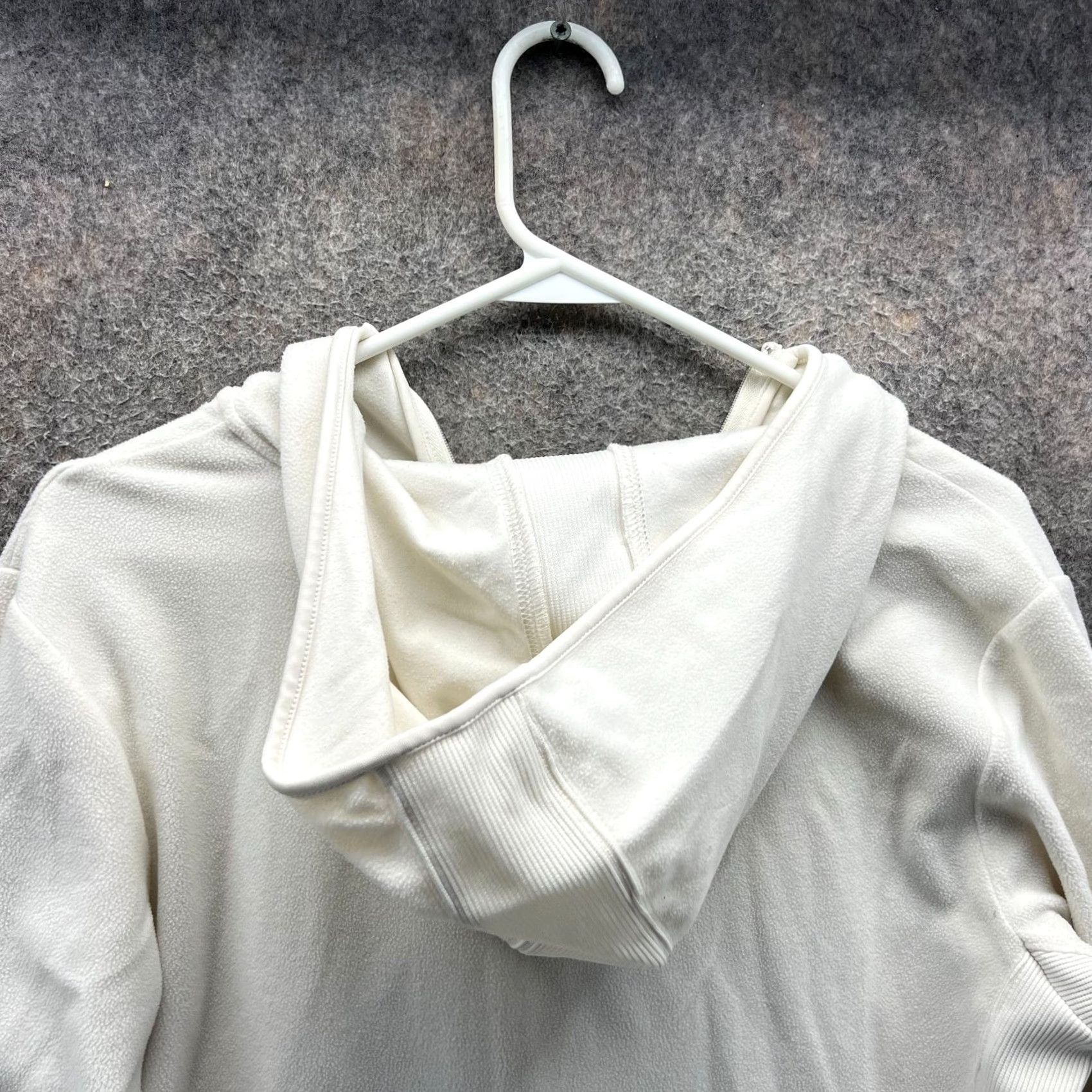 Tommy Hilfiger Tommy Hilfiger Hoodie Womens Large Beige Fleece Full Zip Sweatshirt with Logo Size L / US 10 / IT 46 - 4 Thumbnail