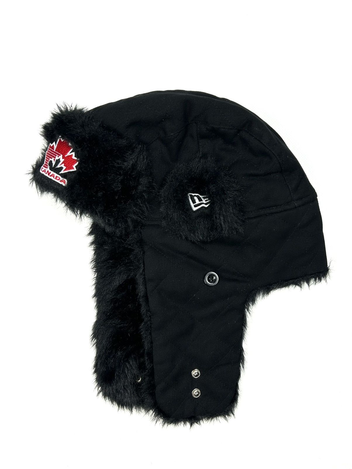 New Era Rare New Era Canada Ushanka Hat Black Vintage Y2K Size ONE SIZE - 5 Thumbnail