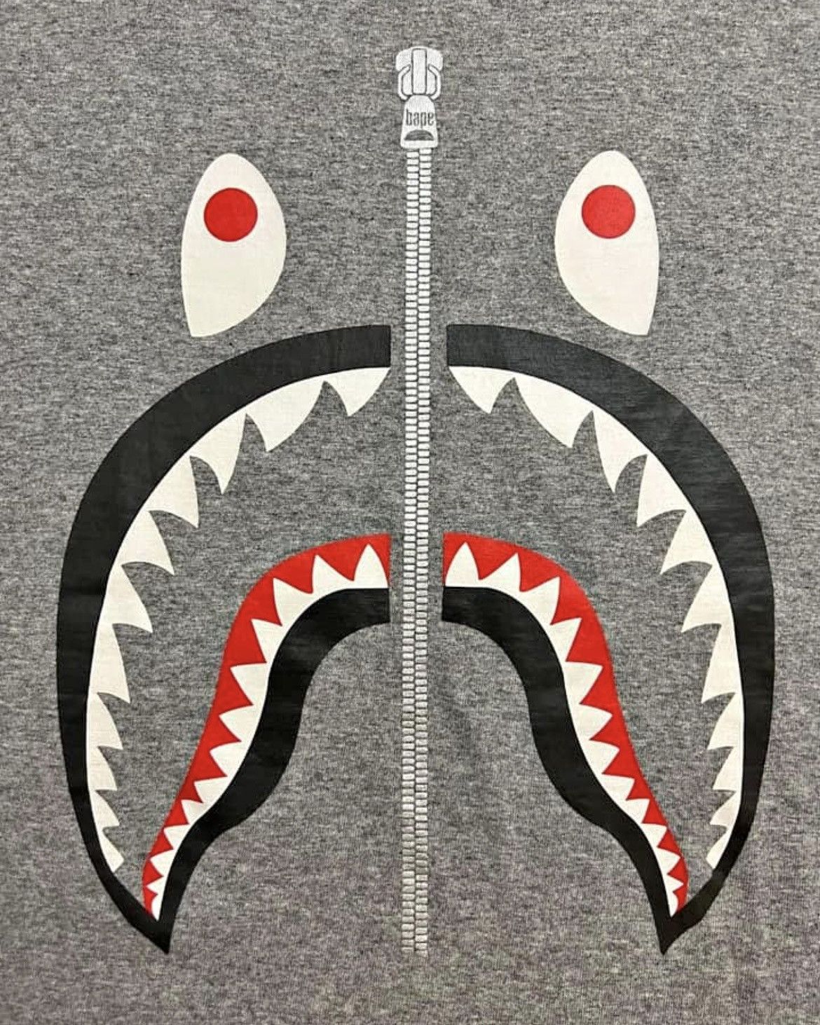 image of Bape Shark Tee in Grey, Men's (Size XL)