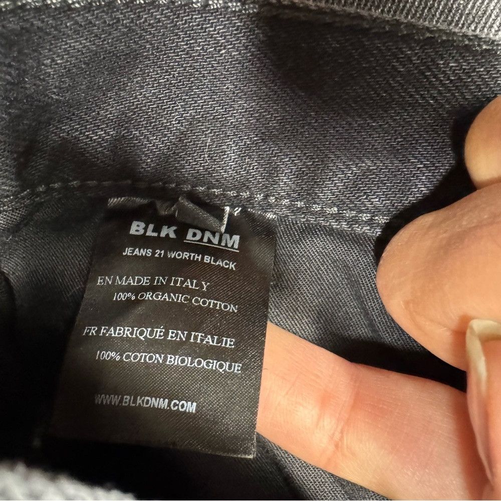 Blk Dnm NWT New $295 BLK DNM Jeans 21 Slim Distressed Black Jeans I Size US 29 - 6 Thumbnail