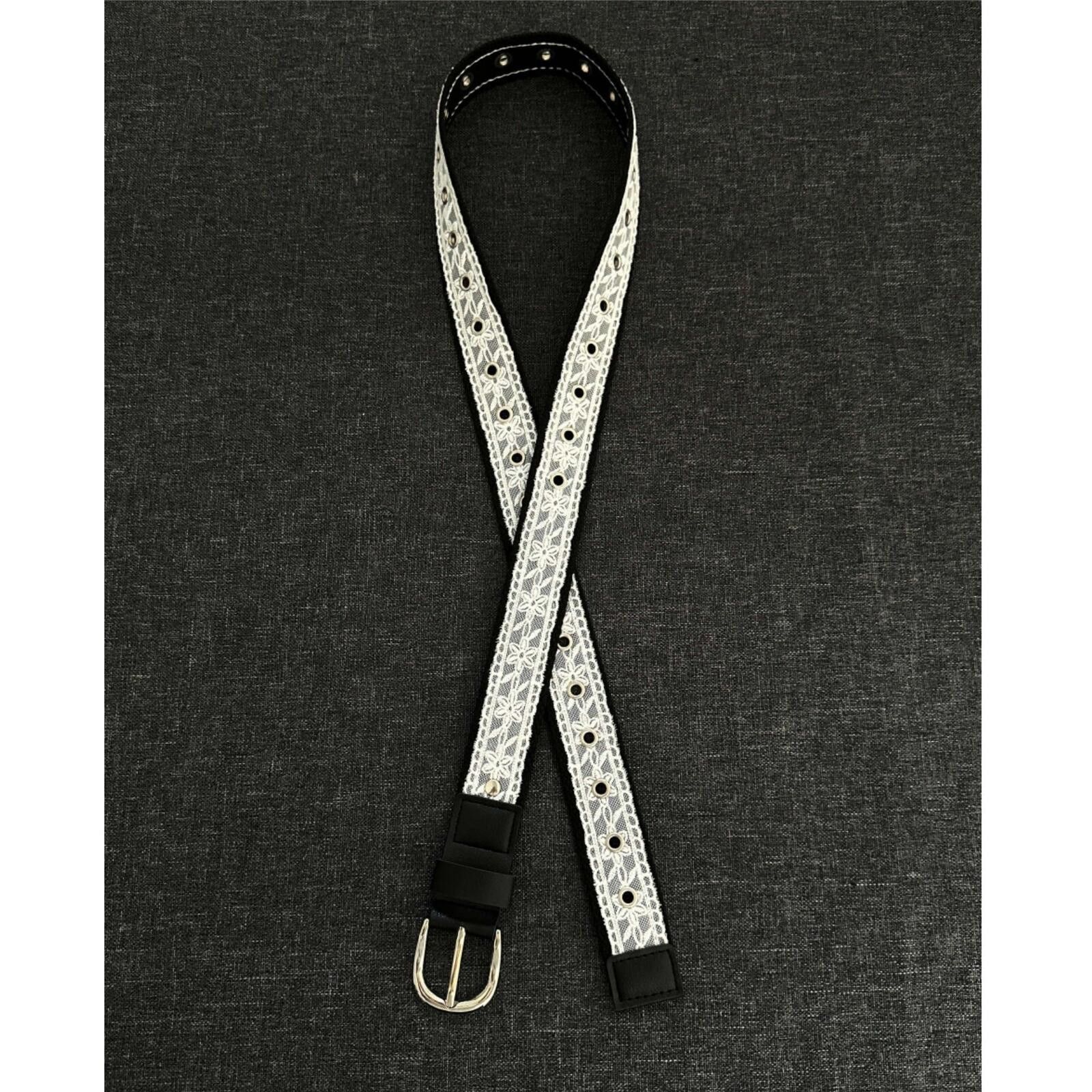 Other Black Lace Cut-Out Belt | Dark Street 102cm Size ONE SIZE - 2 Thumbnail
