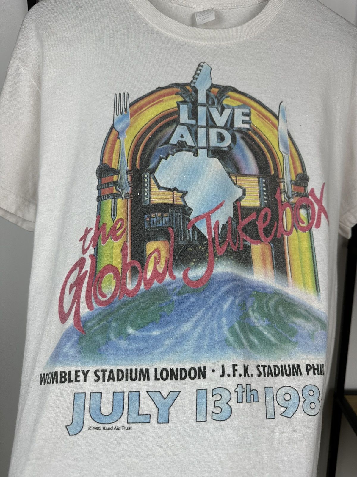 Other Live Aid 1985 The Global Jukebox T Shirt Vintage Concert L Size US L / EU 52-54 / 3 - 5 Thumbnail