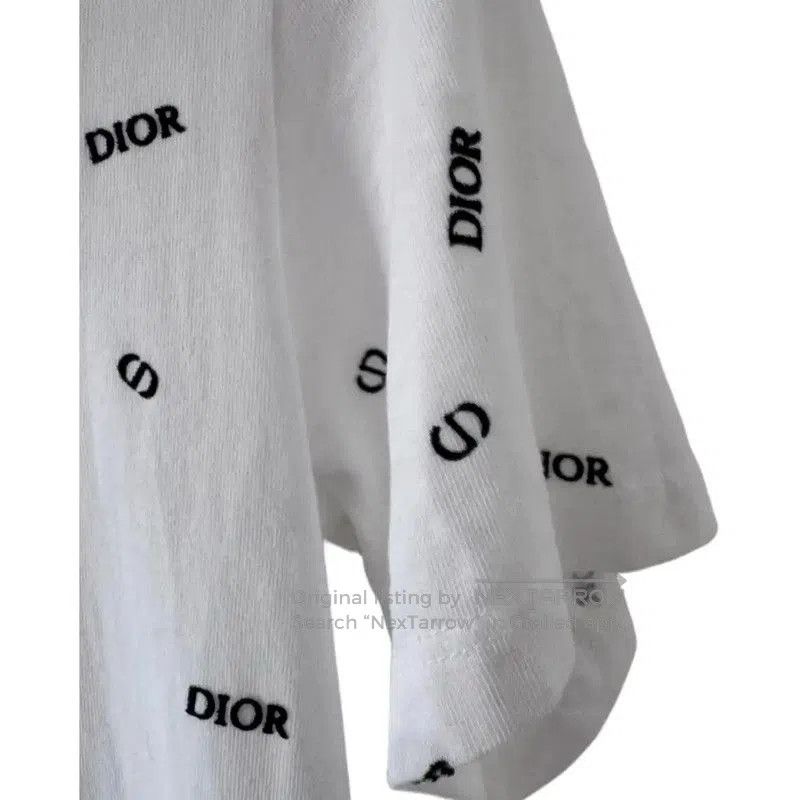 Dior Dior Summer White Printed Short Sleeve T-Shirt . Size M / US 6-8 / IT 42-44 - 6 Thumbnail
