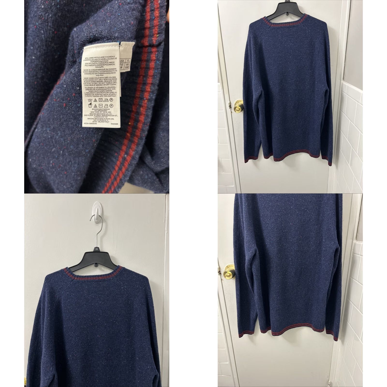 Brooks Brothers Brooks Brothers Sweater Mens XL Blue Lambswool Crewneck Pullover L/S Size US XL / EU 56 / 4 - 8 Thumbnail