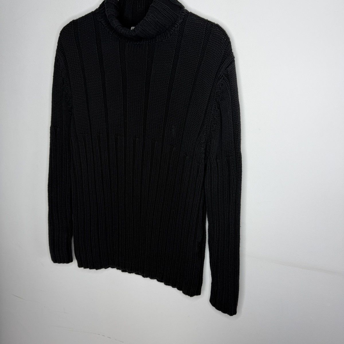 Yves Saint Laurent Thick YSL Sweater Turtleneck Black Yves Saint Vintage Paris Size US L / EU 52-54 / 3 - 2 Thumbnail