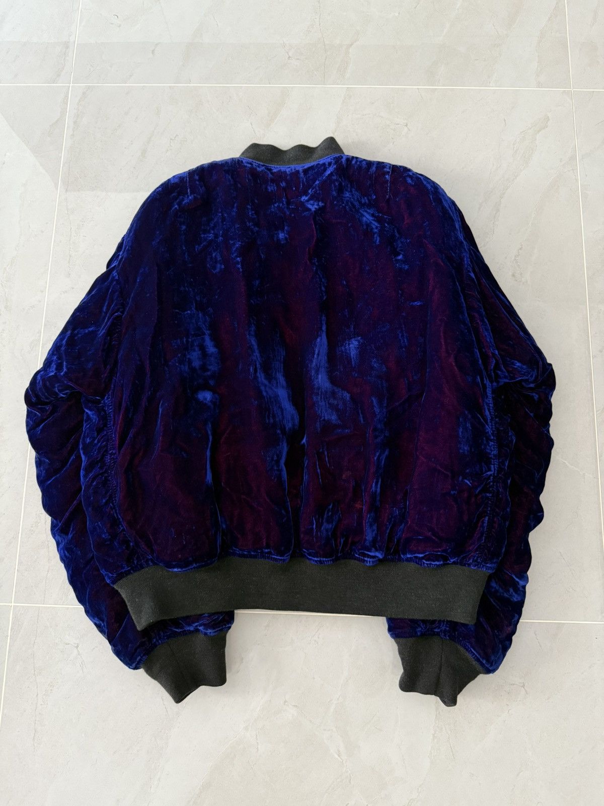Haider Ackermann Haider Ackermann FW16 Cobalt Blue Crushed Velvet Jacket Sz.M Size US M / EU 48-50 / 2 - 4 Thumbnail