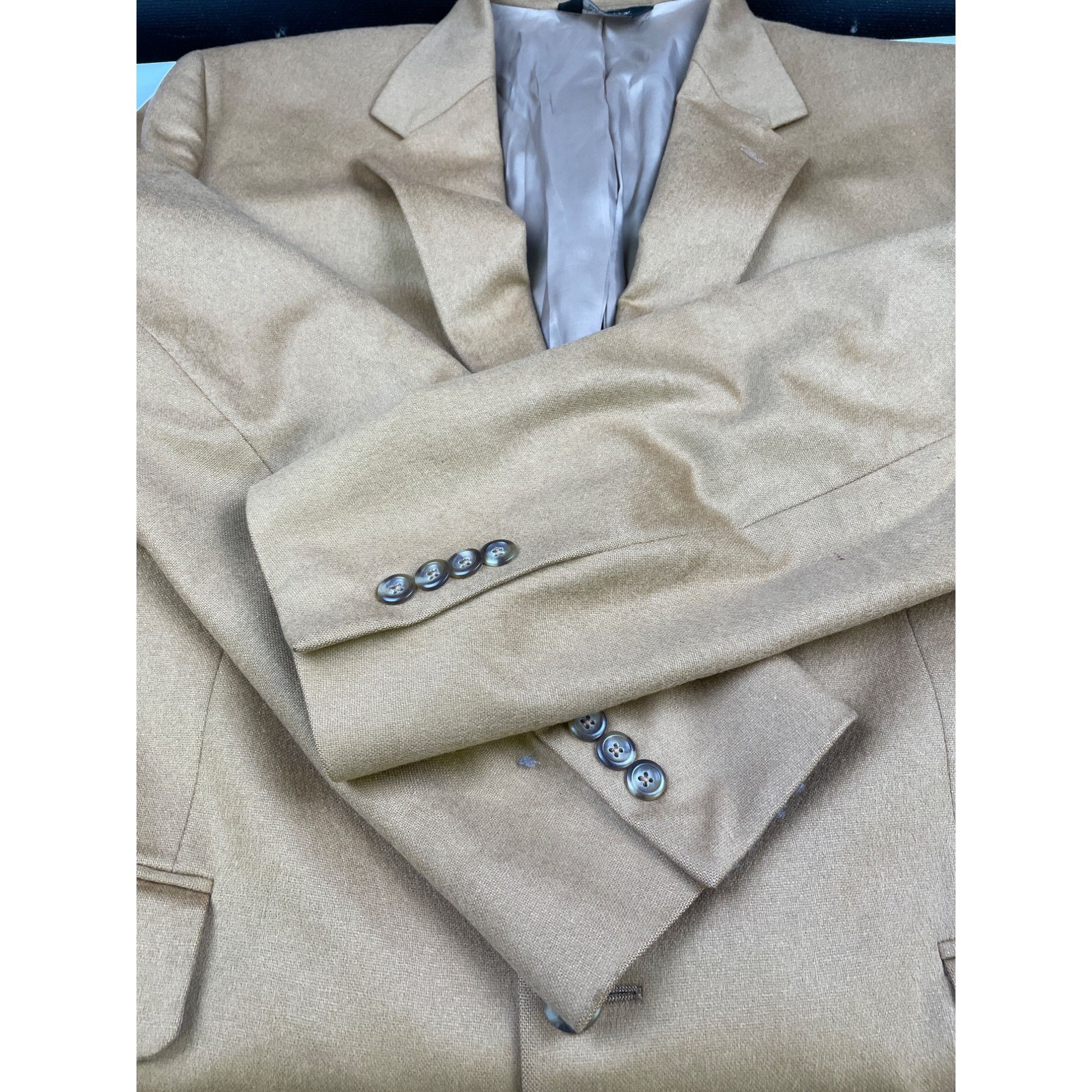 Other Jos A Bank Men's Tan Sports Coat/100% Cashmere Blazer Size 4 Size 44R - 6 Thumbnail