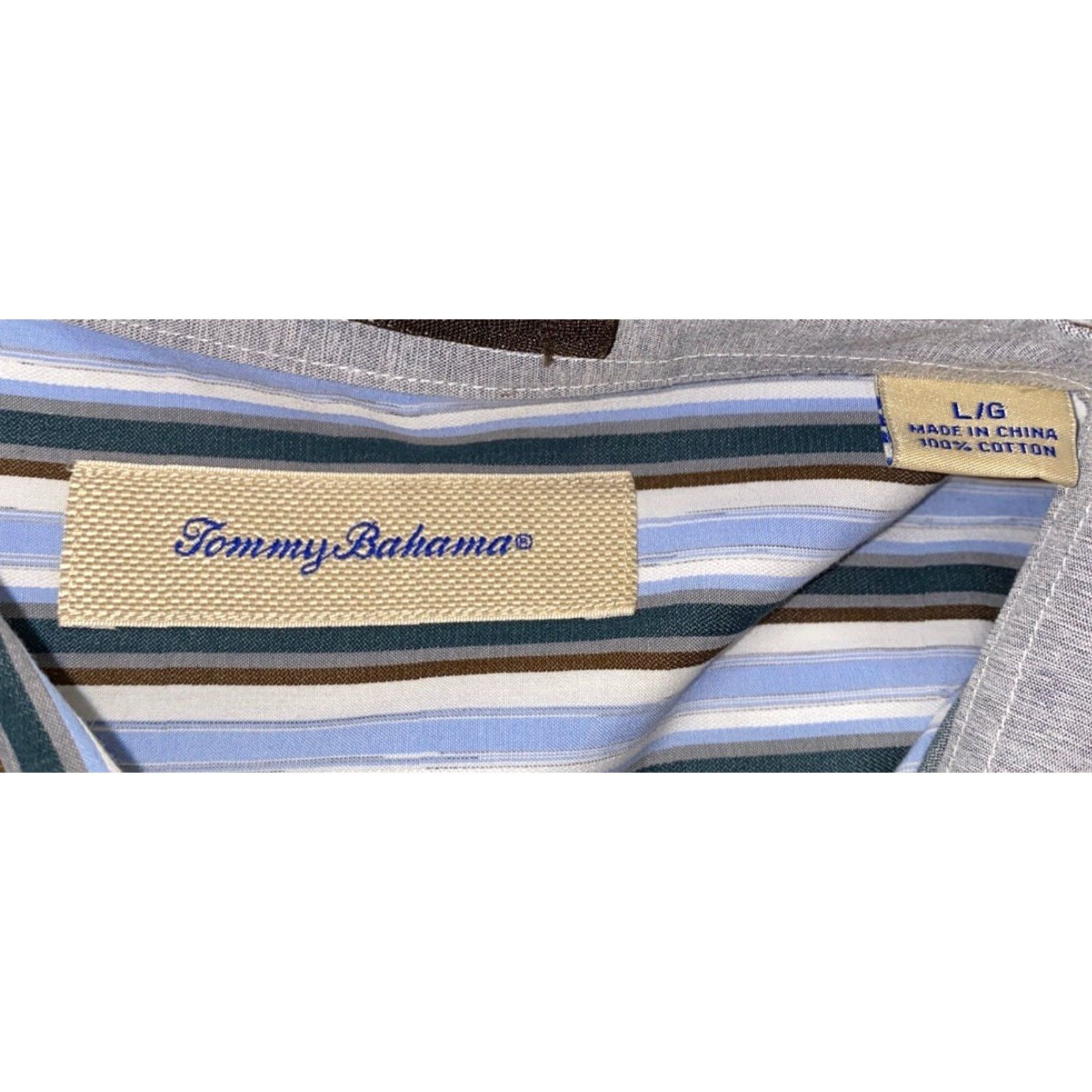 Tommy Bahama Tommy Bahama Shirt Mens Striped Long Sleeve Button-Up Size L Multicolor Colorful Casual Cotton Regular NFT Size US L / EU 52-54 / 3 - 6 Thumbnail