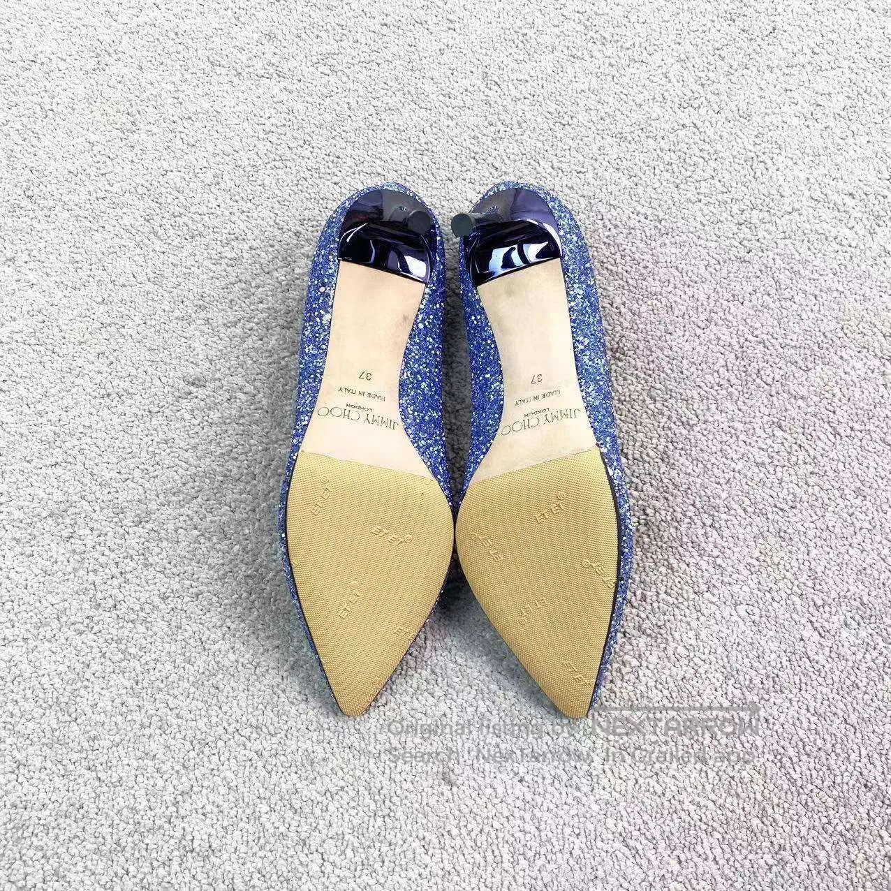 Jimmy Choo Jimmy Choo Blue fine diamond heels| Size US 6.5 / IT 36.5 - 7 Thumbnail