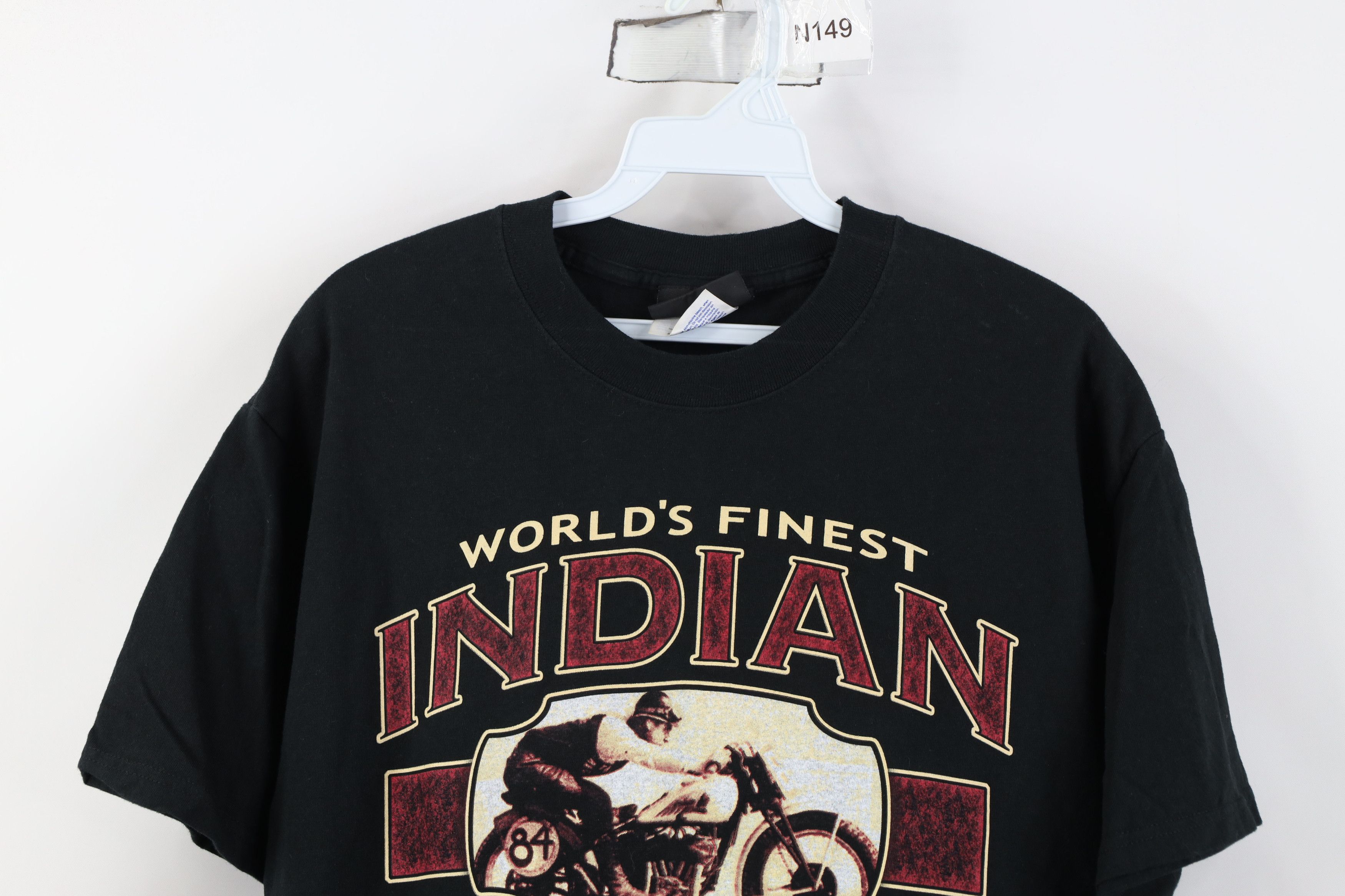 Vintage Vintage 90s Y2K Indian Motorcycle Spell Out T-Shirt Black Size US M / EU 48-50 / 2 - 2 Thumbnail