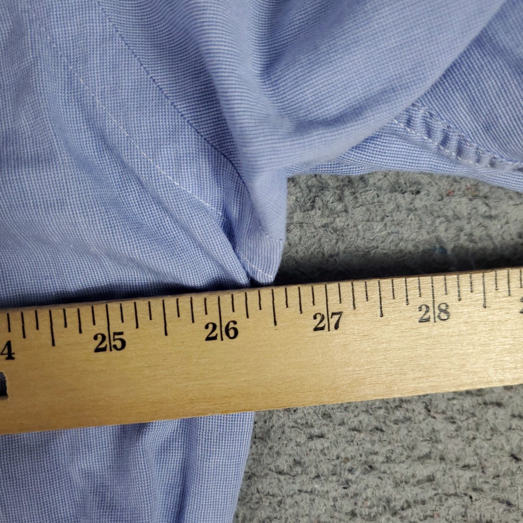 Ralph Lauren VINTAGE Ralph Lauren Dress Shirt Men Size 16.5 Blue Cotton Business Casual Long Sleeve Size 42R - 5 Thumbnail