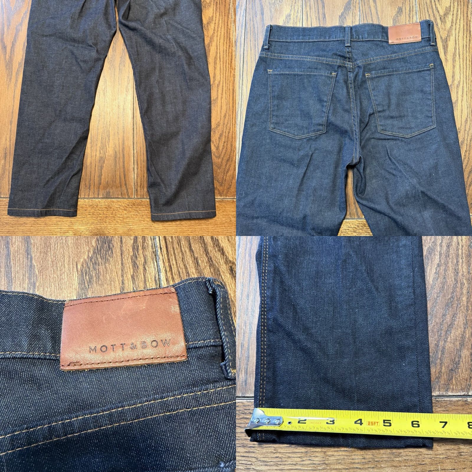 Mott & Bow Mott & Bow Jeans Mens 31x28 Slim Dark Blue Denim Stretch Skinny Straight 5-Pocket Logo City Preppy Mens Size US 31 - 8 Thumbnail