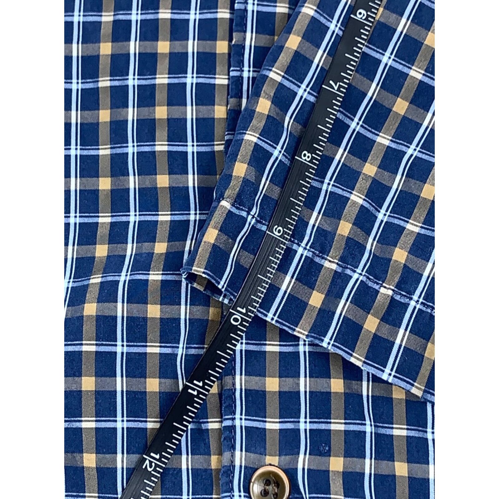 Quiksilver VINTAGE Quiksilver Waterman Collection Shirt Blue Plaid Short Sleeve S Mens Button-Up Collared Blue Plaid Size US 29 - 6 Thumbnail