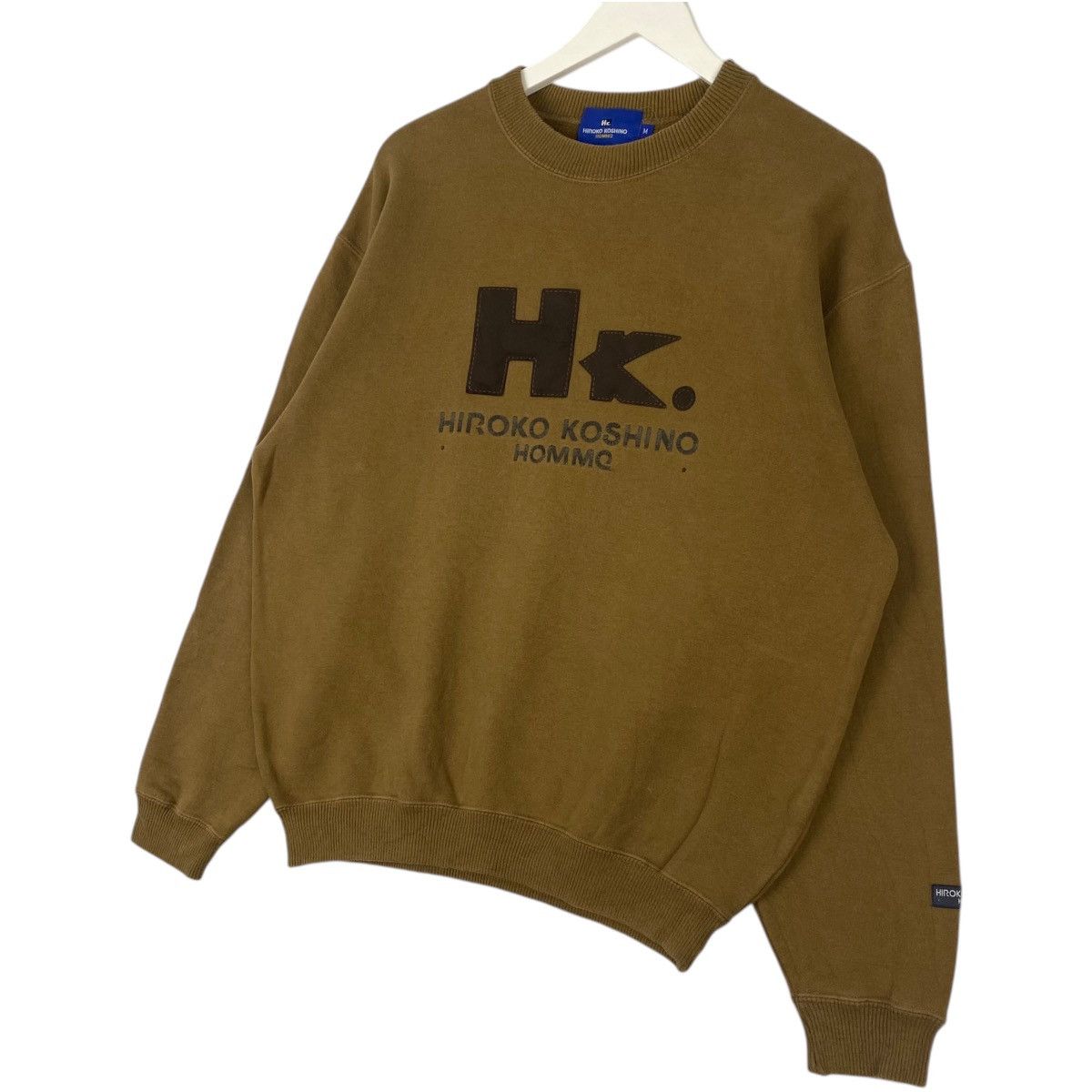 Hiroko Koshino Homme Vintage 90s Hiroko Koshino Embroidered Sweatshirt Brown Size US M / EU 48-50 / 2 - 2 Thumbnail