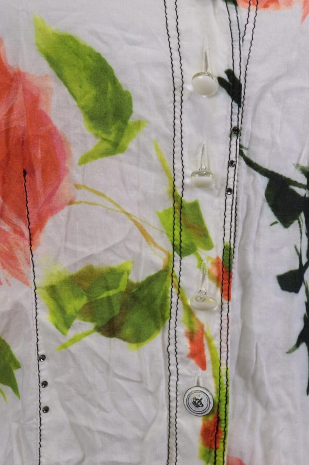 Designer Elisa Cavaletti Multicolor Floral Top Tunic Shirt Sz XXL Size XXL / US 16-18 / IT 52-54 - 5 Thumbnail