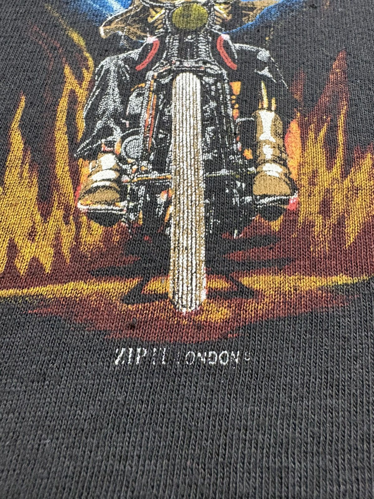 Vintage Vintage 90s Zip It Wild & Free Motorcycle 3D Horse Biker Tee Size US M / EU 48-50 / 2 - 14 Thumbnail