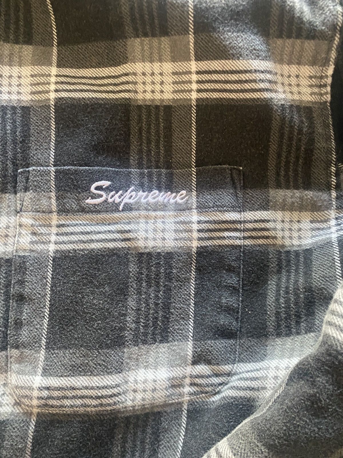 Supreme Supreme Faux Fur Collar Flannel Shirt Black Size US M / EU 48-50 / 2 - 2 Thumbnail