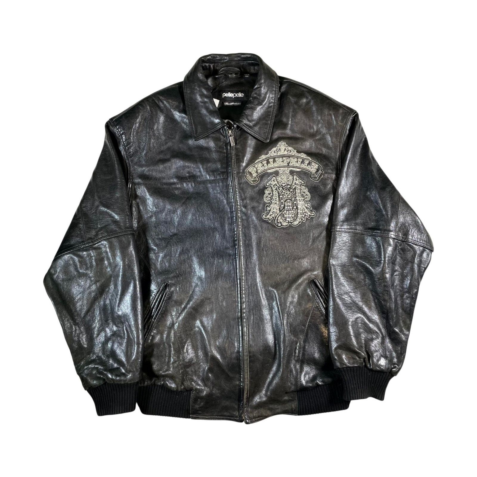 Pelle Pelle Pelle Pelle Vintage Black Bomber Jacket Size US XL / EU 56 / 4 - 1 Thumbnail