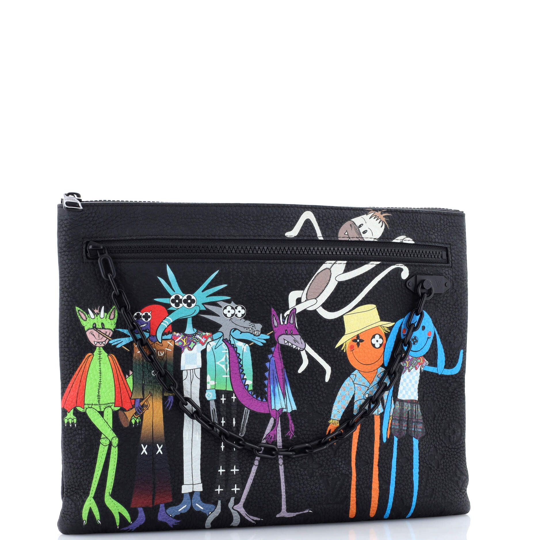 Louis Vuitton LV Friends A4 Pouch Printed Monogram Taurillon Leather Size ONE SIZE - 1 Thumbnail