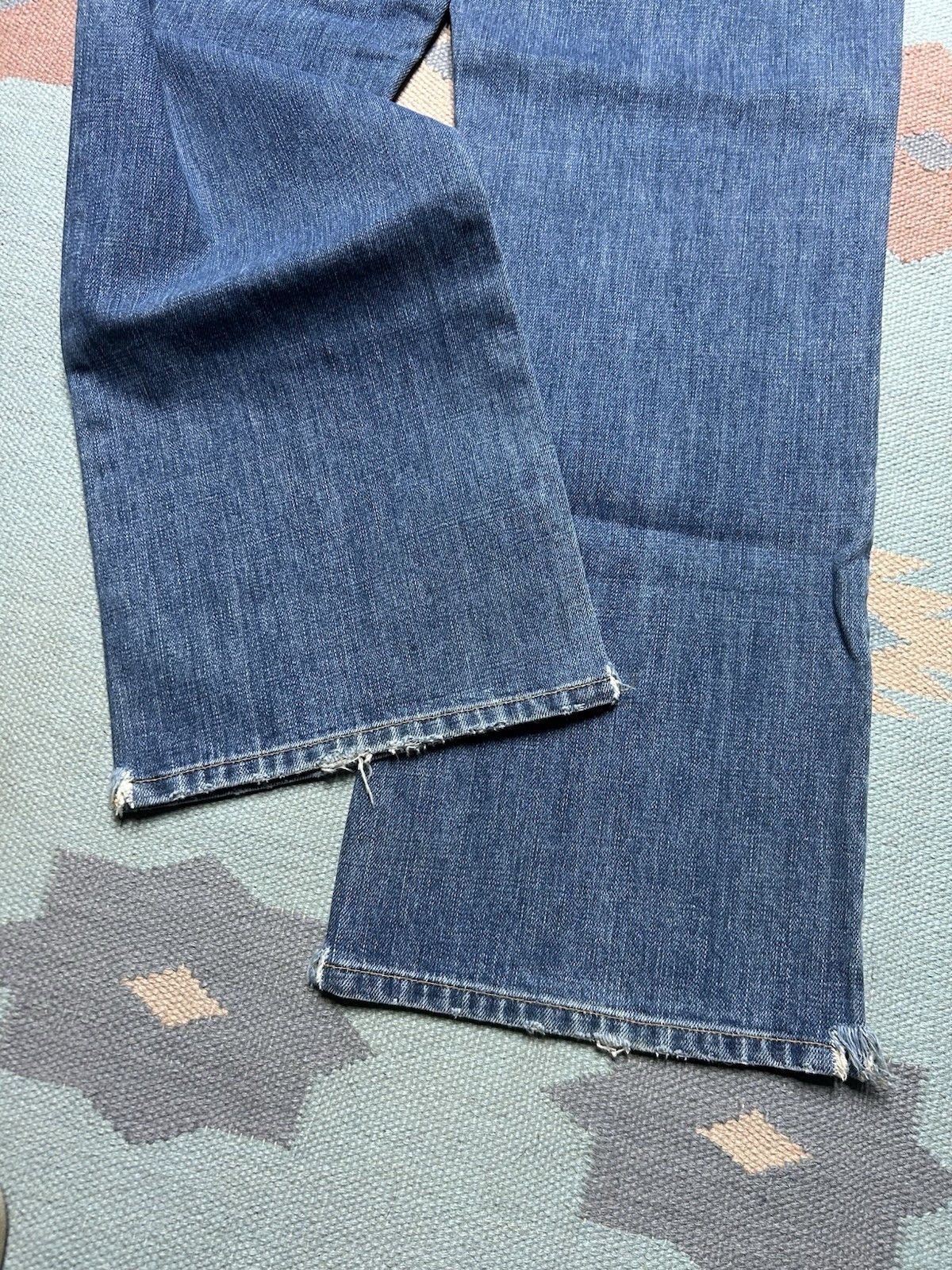 Vintage y2k Lee dungaree jeans buddy Lee workwear dark baggy 33x32 Size US 33 - 2 Thumbnail