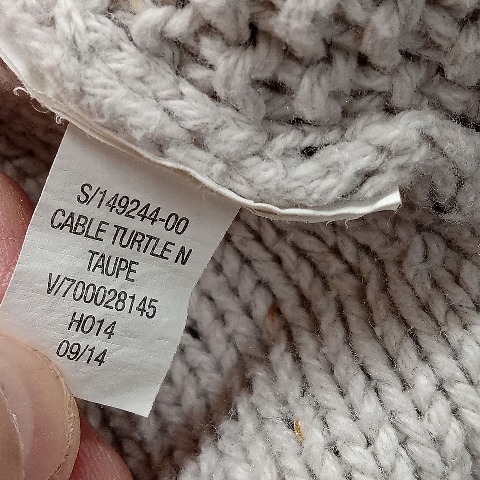Old Navy Old Navy Cowl Sweater M Women's Long Sleeve Cable Knit Taupe Size M / US 6-8 / IT 42-44 - 6 Thumbnail