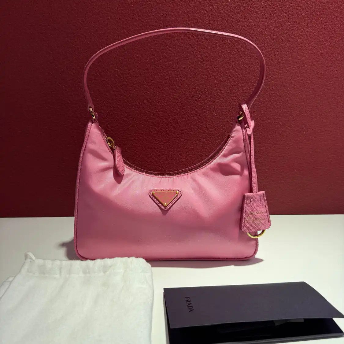 Prada PRADA Re-Edition 2005 mini pink nylon logo shoulder bag silver hardware Size ONE SIZE - 1 Thumbnail