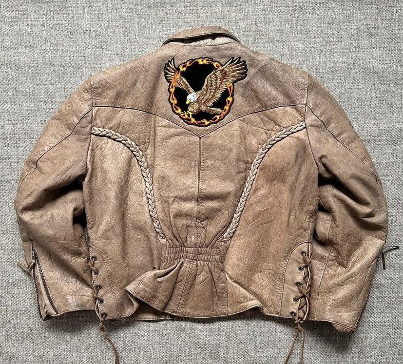 image of Genuine Leather x Vintage Leather Unik Cowboy Jacket in Clear, Men's (Size Medium)