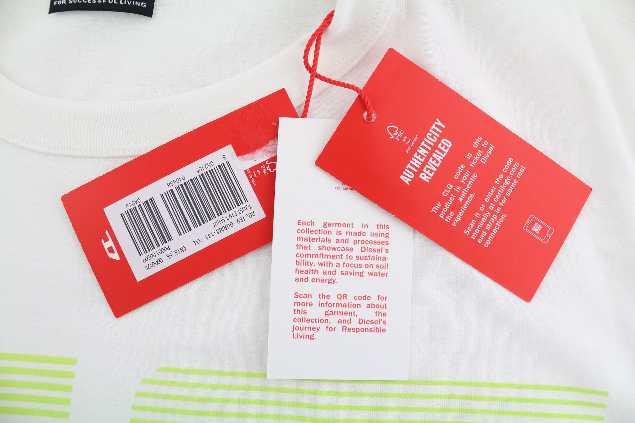 Diesel T-JUST-E19 2XL Short Sleeve Logo Light Tee 40252 Size US XXL / EU 58 / 5 - 6 Thumbnail