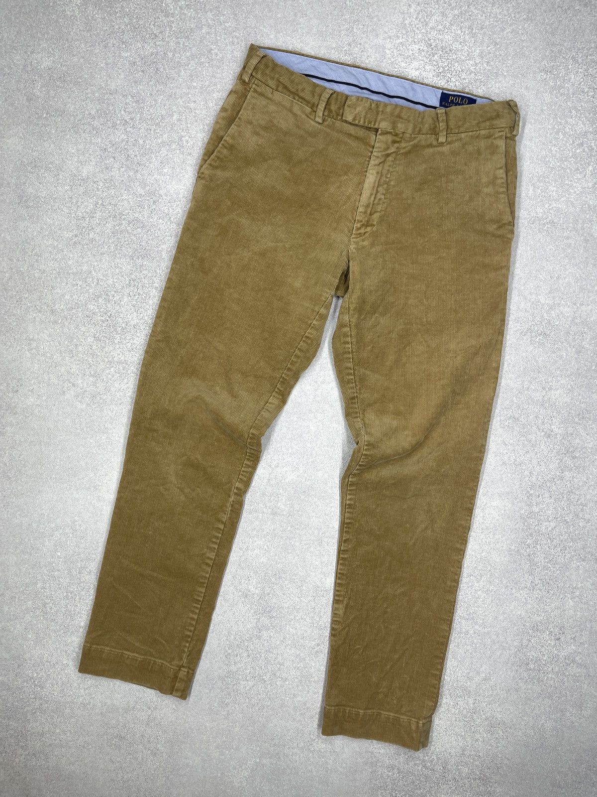 Polo Ralph Lauren Mens Polo Ralph Lauren Corduroy Pants Brown Y2K Rugby Size US 30 / EU 46 - 5 Thumbnail