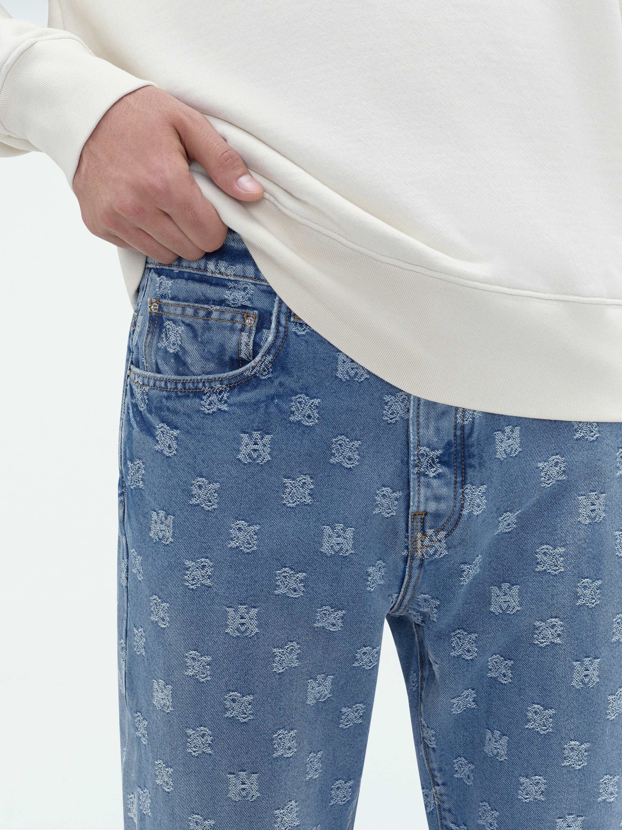 Amiri oc11z0225 M.A. Paisley Straight Jeans in Antique Indigo Size US 38 / EU 54 - 6 Thumbnail