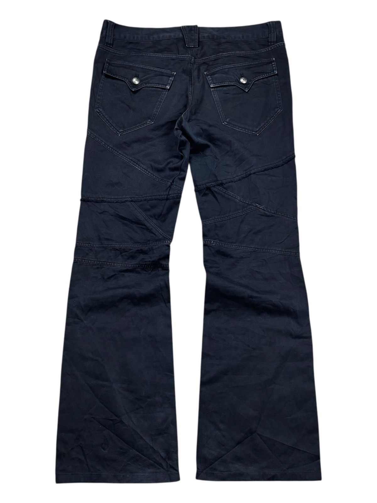 Isamu Katayama Backlash 2000s Modern Lovers - Paper Cut Flared Pants Size US 29 - 2 Thumbnail