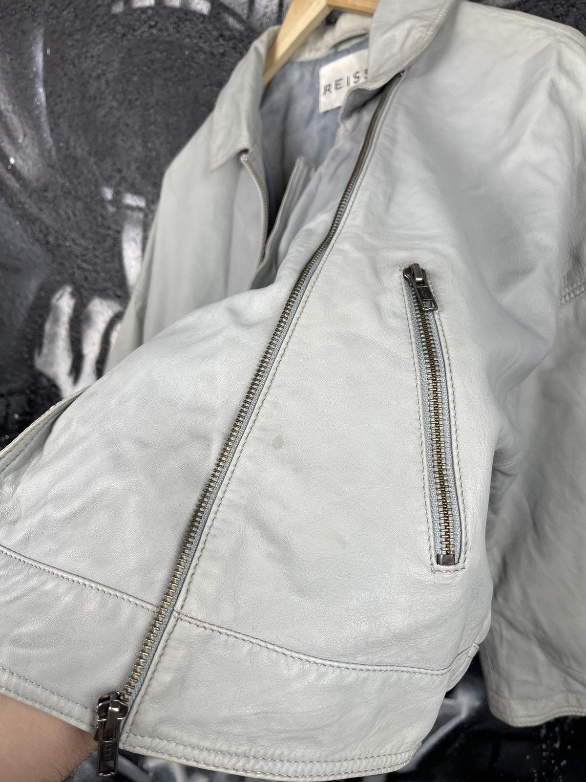 Reiss Reiss Lamb Leather Asymmetrical Jacket Women’s Size Medium Size M / US 6-8 / IT 42-44 - 11 Thumbnail