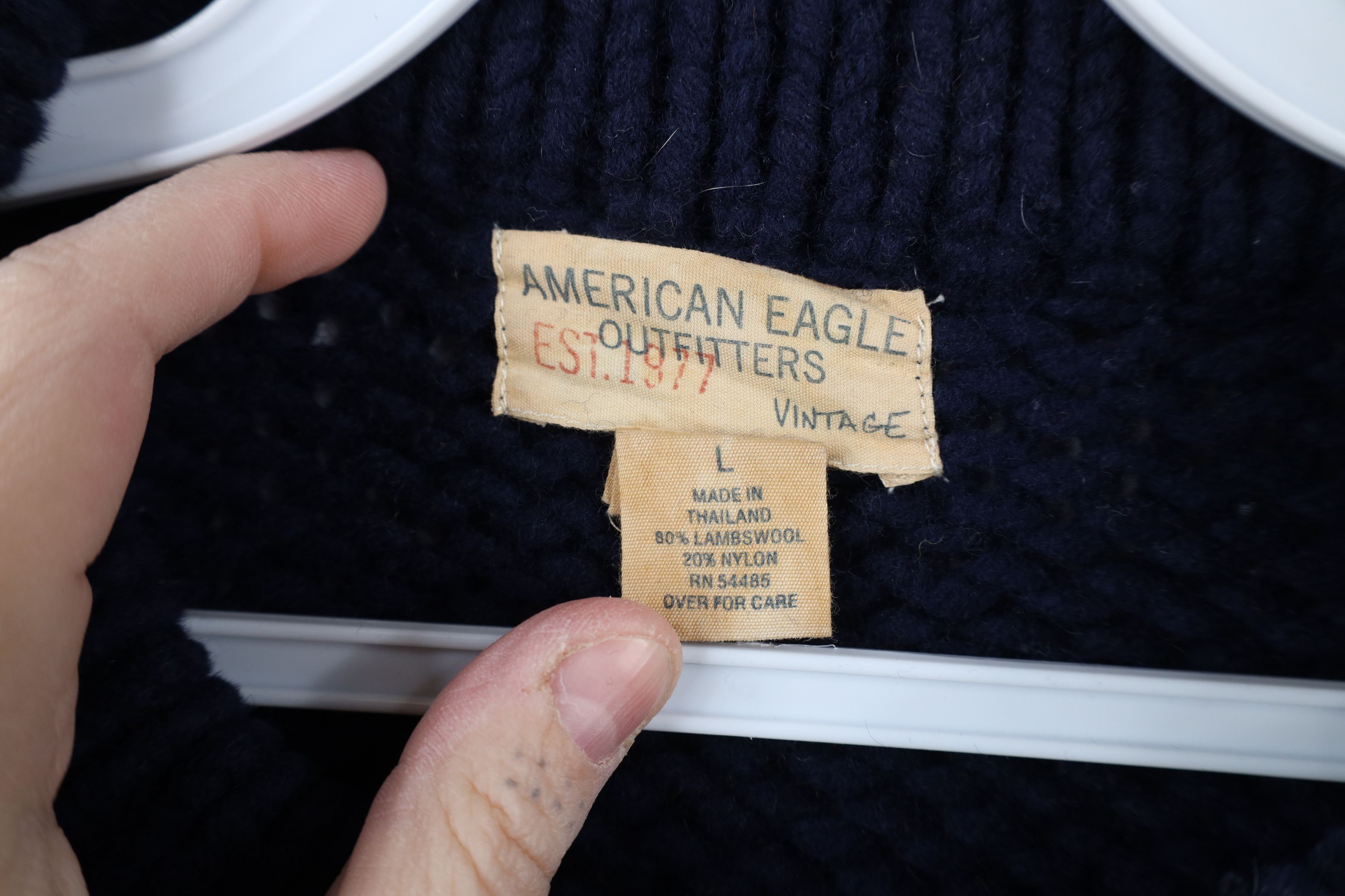 American Eagle Outfitters Vintage 90s American Eagle Outfitters Lambswool Knit Sweater Size US L / EU 52-54 / 3 - 7 Thumbnail
