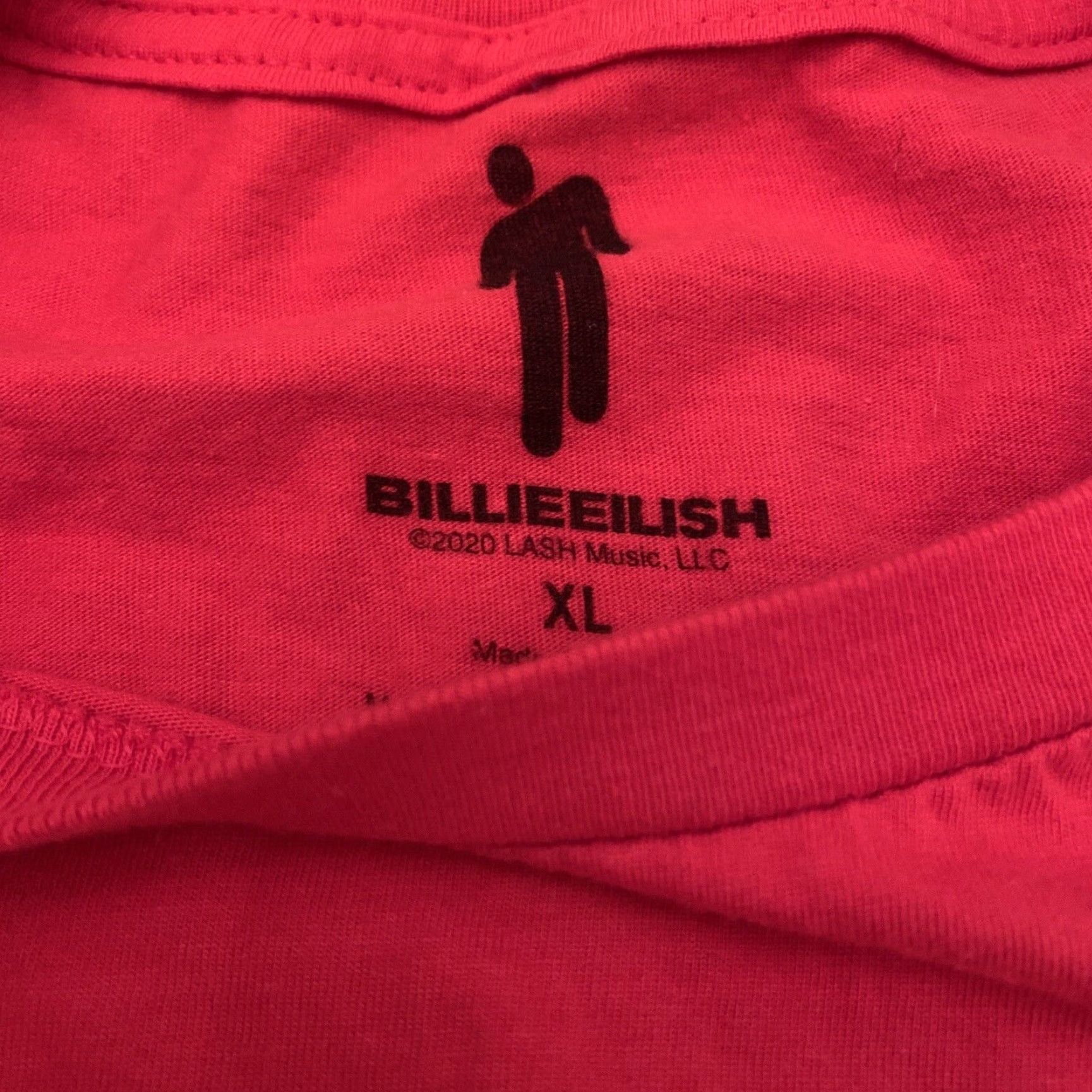 Vintage VINTAGE Billie Eilish Shirt XL Official Unisex Adults T-Shirt Red Mens Womens Size US XL / EU 56 / 4 - 3 Thumbnail