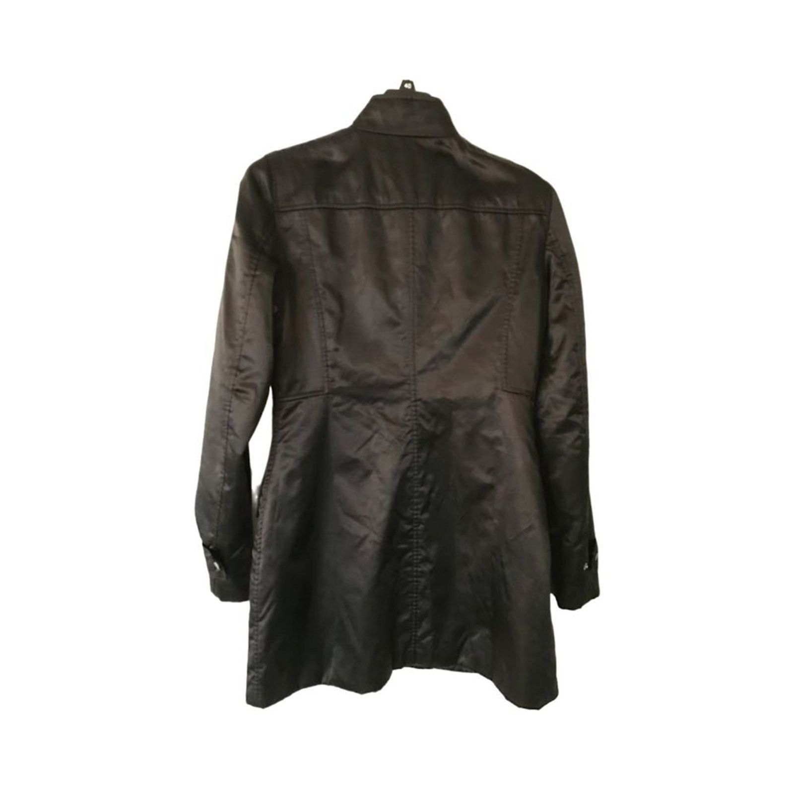 Elie Tahari Elie Tahari Women`s Jacket Coat Black Long Sleeve Sz M Size M / US 6-8 / IT 42-44 - 3 Thumbnail