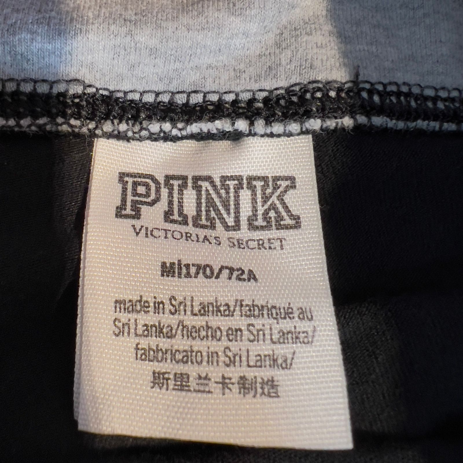 Pink PINK Victoria's Secret Yoga Pant Med Black Pink Logo Legging Size 29" - 5 Thumbnail