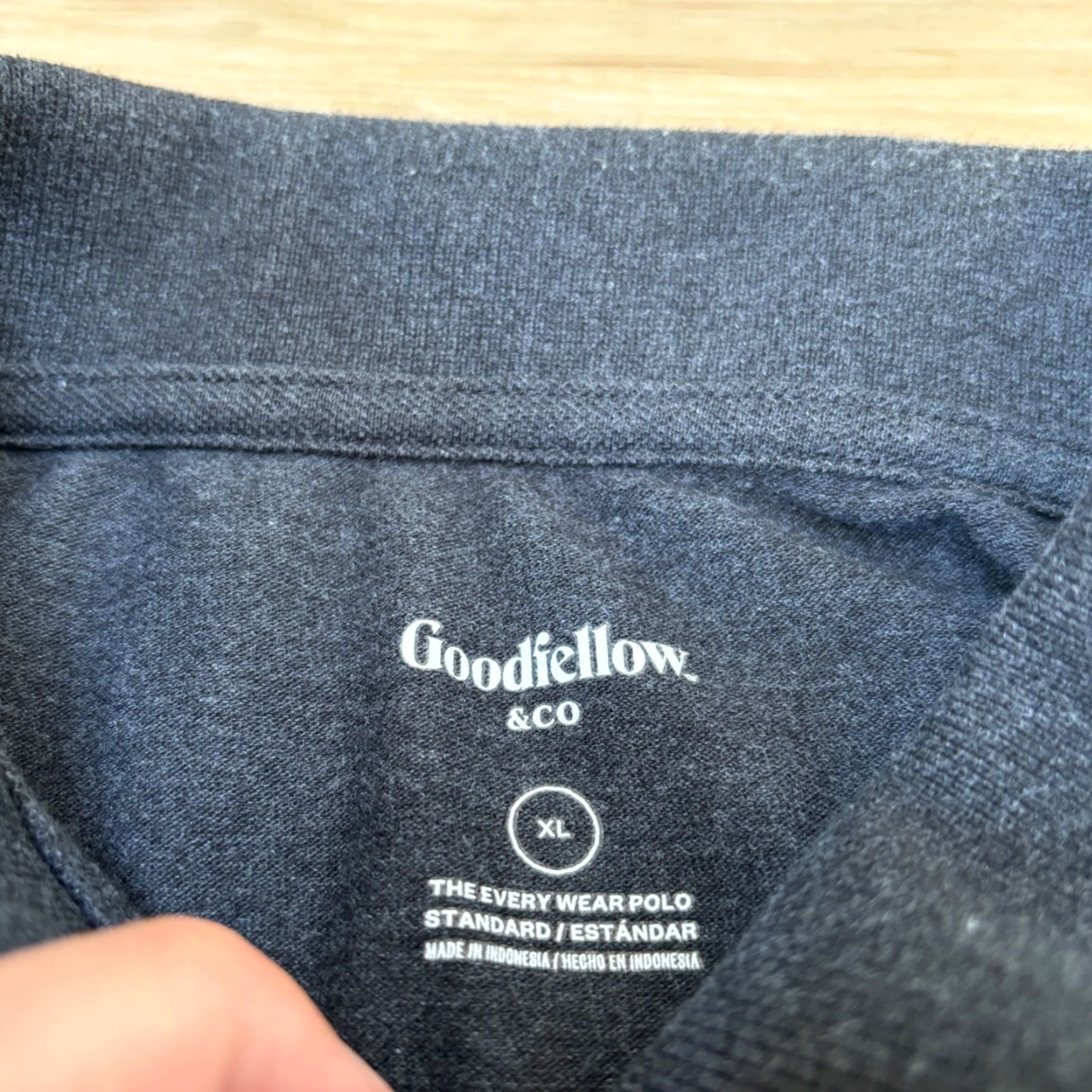 Vintage Goodfellow Polo Shirt Mens XL Gray Short Sleeve Polo | Cotton Polyester | Button Collar | Regular Fit Size US XL / EU 56 / 4 - 4 Thumbnail