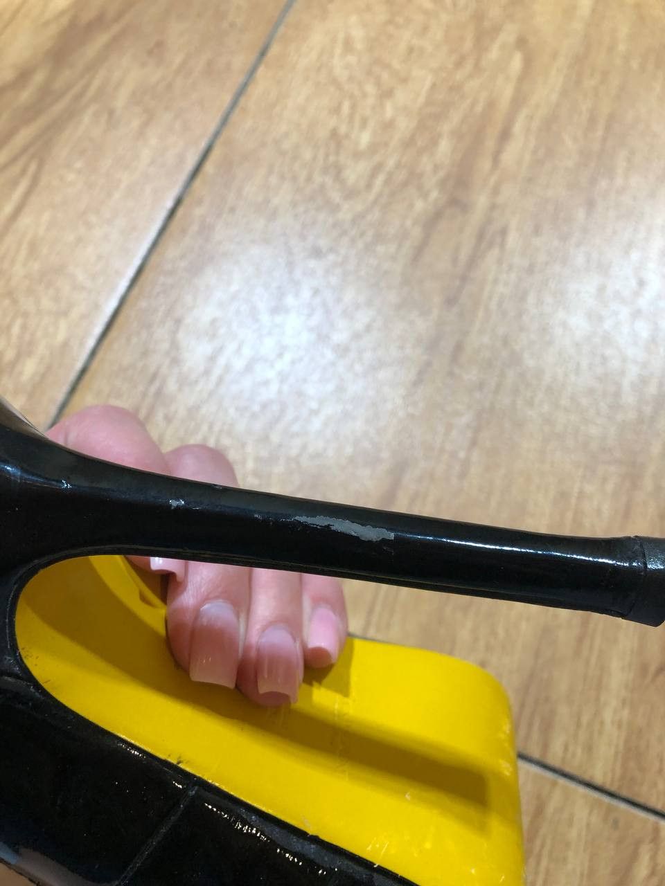 Yves Saint Laurent YVES SAINT LAURENT BLACK PATENT PUMP PEEP TOE HEELS Size US 7 / IT 37 - 9 Thumbnail