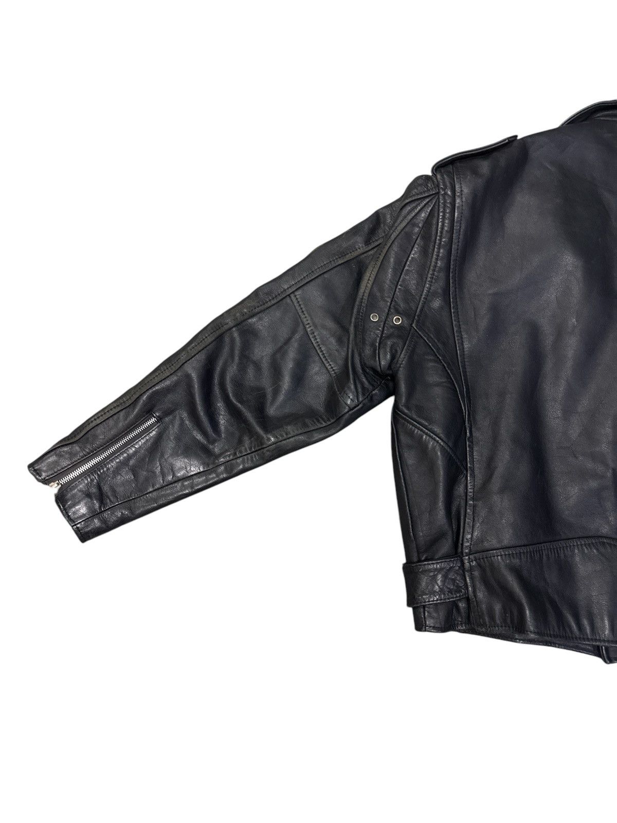 Vintage VINTAGE MONDO LUI DOUBLE COLLAR BIKER LEATHER JACKET Size US M / EU 48-50 / 2 - 5 Thumbnail