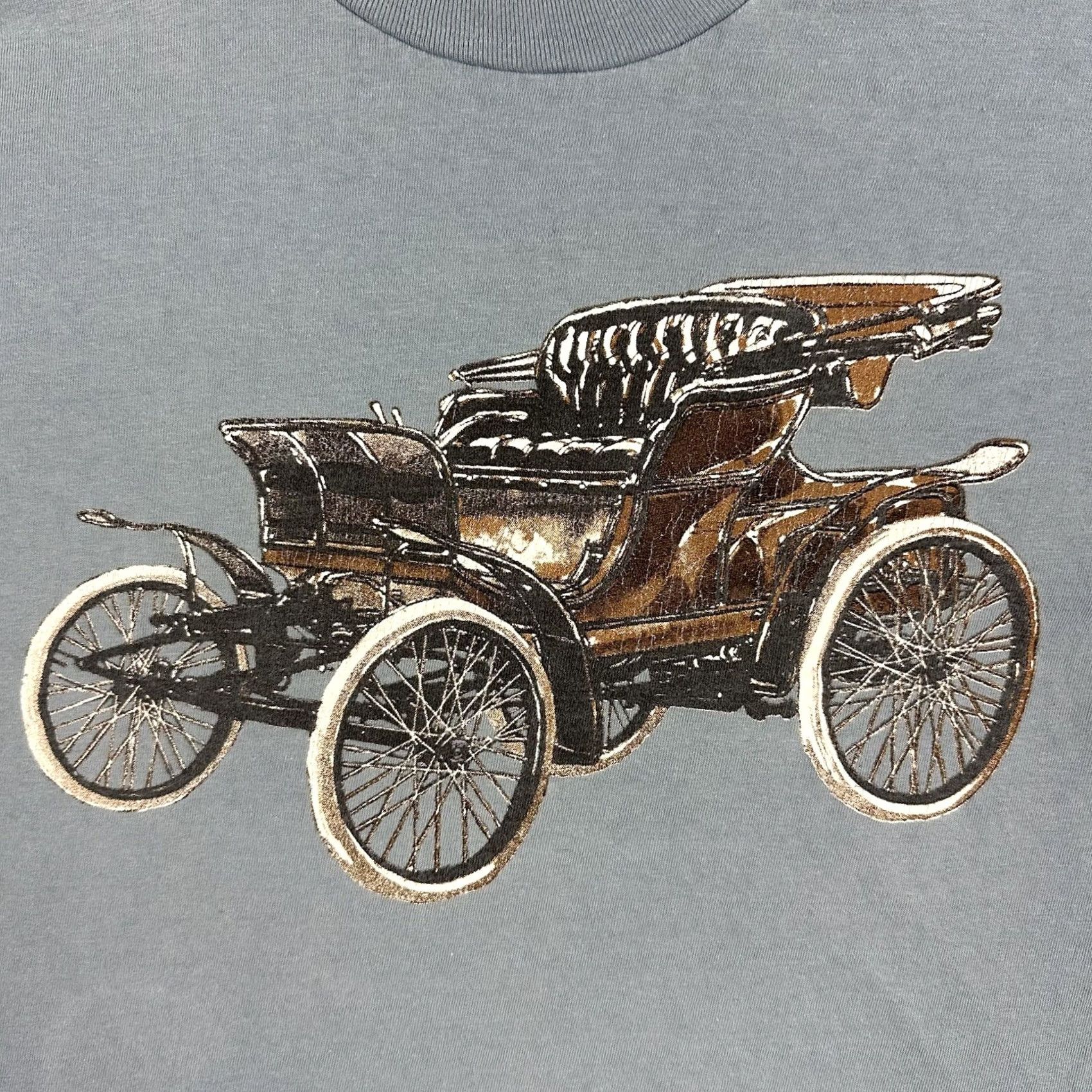 Hanes VINTAGE Hanes Car Shirt Mens Large Blue 1990s Graphic Print All Seasons Double-Sided Crew Neck Short Sleeve T-Shirt 1995 Vintage Goods Size US L / EU 52-54 / 3 - 3 Thumbnail