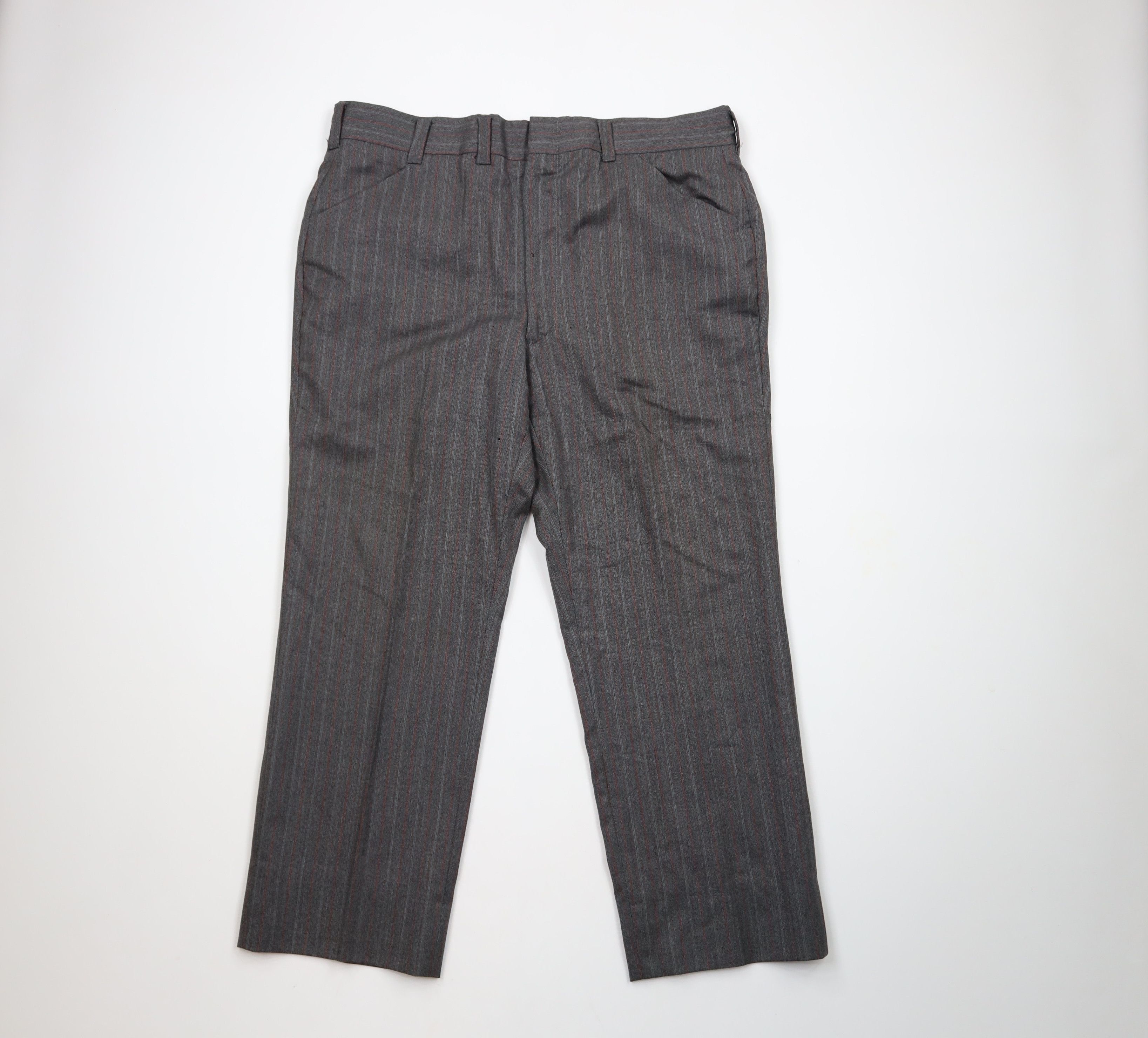 Vintage Vintage 70s Streetwear Wool Striped Bell Bottoms Pants USA Size US 40 / EU 56 - 1 Thumbnail